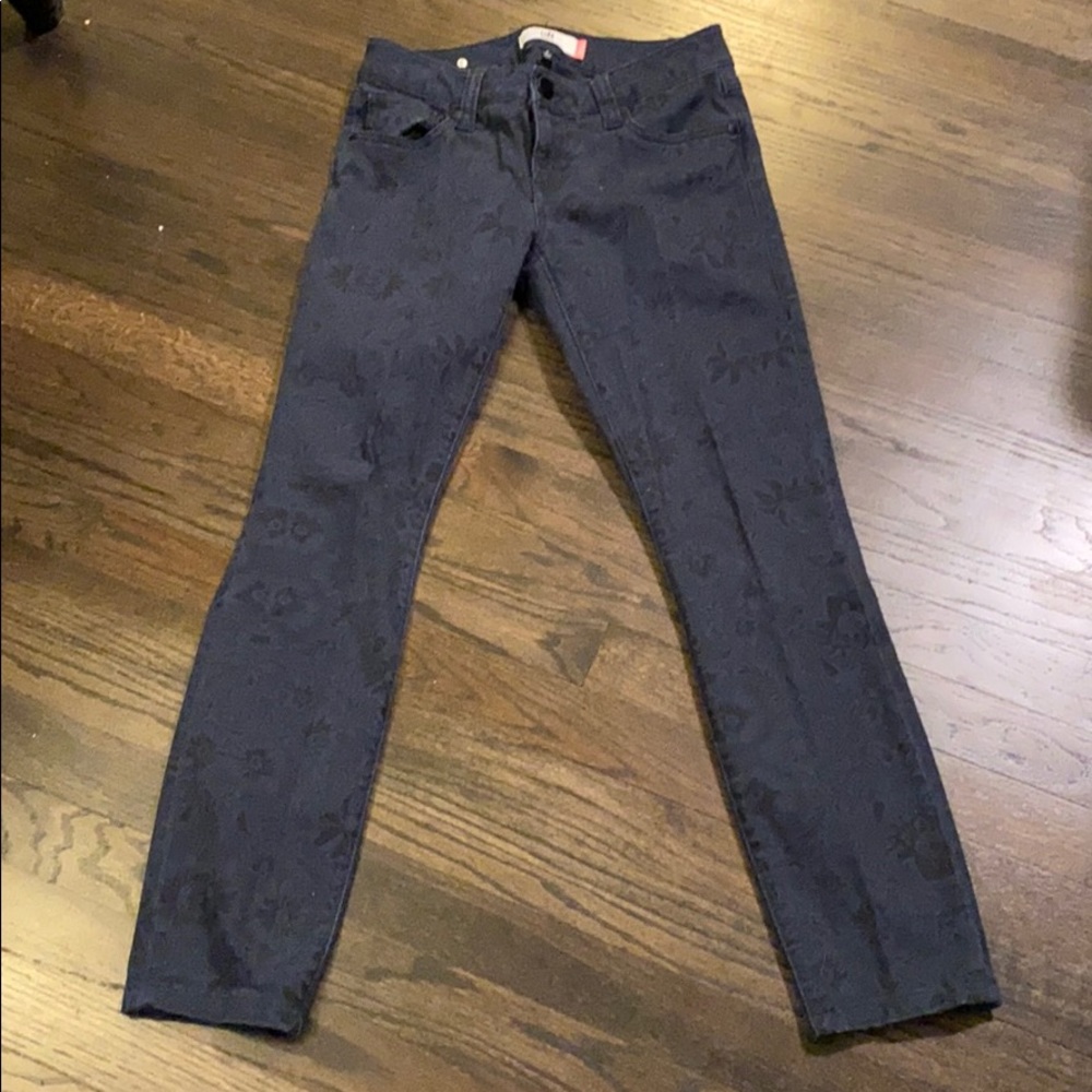 CAbi Blue Skinny Jeans #3195 pattern 2 EUC